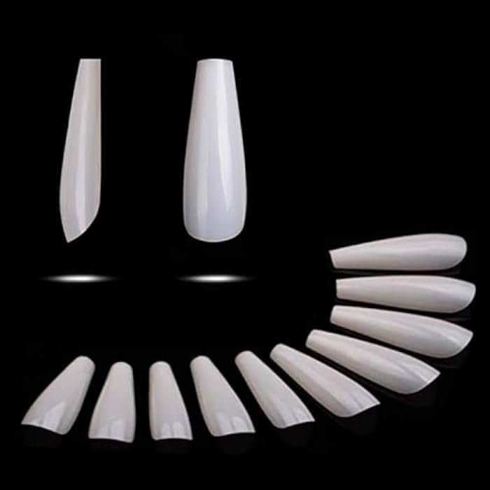 Ballerina Nails Long False Nails Coffin Fake Nails Full Cover Length 100 Pieces Artificial Fingernails Tip with Case for Nail Salons and DIY Nail Art, 10 Sizes (Natural) - Image 3